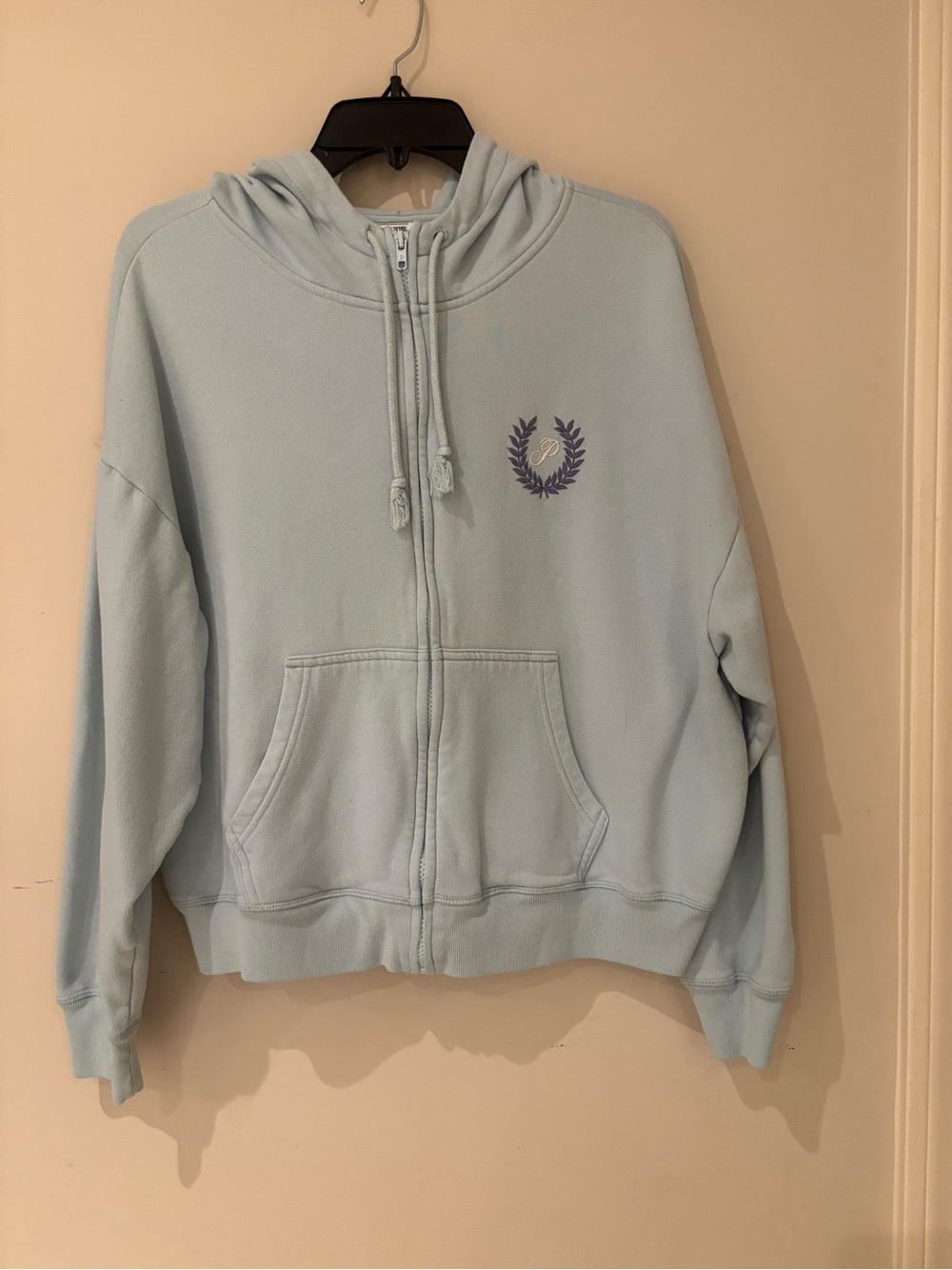 PINK Victoria's Secret Light Blue Zip-Up Hoodie